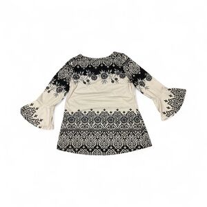 Elegant Black and Cream Blouse